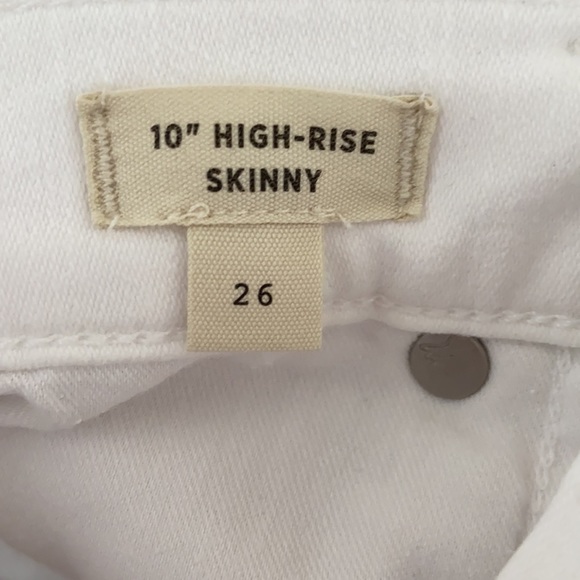 New Madewell 10" High-Rise Skinny Jeans in Pure White - Picture 14 of 15
